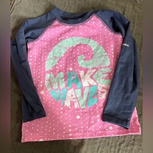 Columbia Pink and Navy Long Sleeve Shirt